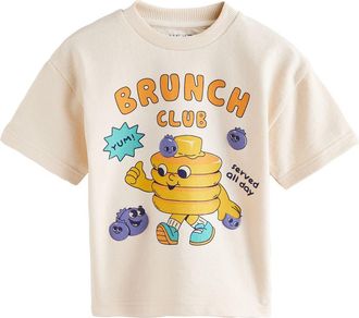 Next Kids Brunch Club Pancake Graphic T-Shirt in Cream at Nordstrom, Size 1.5-2Y