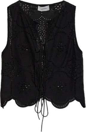 Matteau Blouses - Dames - Tops zonder mouwen - Zwart - L - Tops