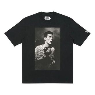 Palace Portrait Printing Round Neck Short Sleeve Unisex Black P19TS317
