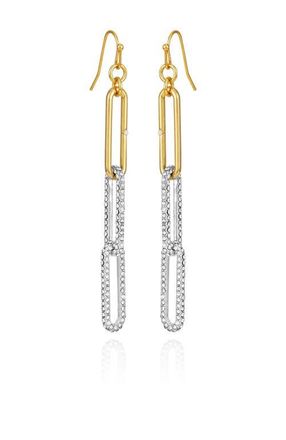 Vince Camuto Interlocking Link Drop Earrings in Two Tone at Nordstrom