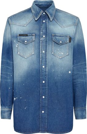 Philipp Plein Denim Shirt Ls