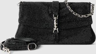 Gucci Aperitivo Crystal Medium Shoulder Bag, Black, Leather