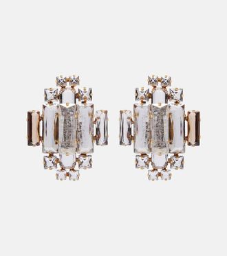 Saint Laurent Orecchini a clip con cristalli