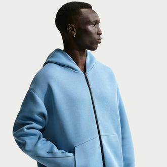 Nike Mens Tech Fleece Full-Zip Hoodie in Blue | IF1319-486