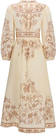 Zimmermann Womens Beige Linen Casual Dress