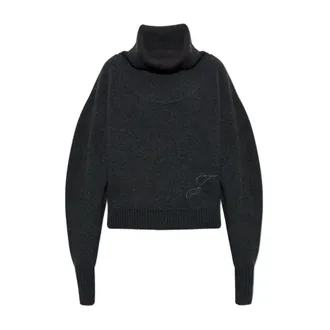 Jacquemus Dames, Truien, Grijs, Maat: M Wol