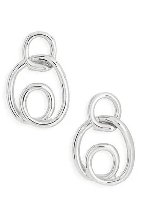 Leith Intertwined Drop Earrings in Silver at Nordstrom Rack