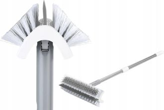 Maximex Maximex Cepillo De Limpieza 2 En 1 Gris Giratorio 24 Cm