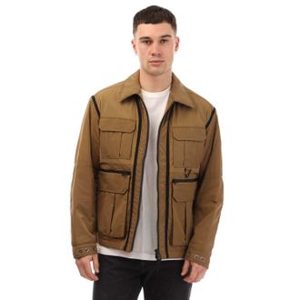 HUGO BOSS Mens Otniell Jacket in Beige - Size 2XL