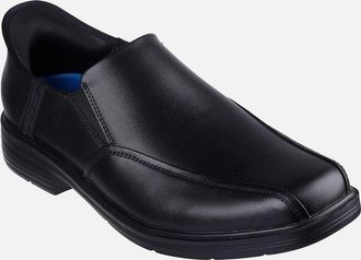 Skechers Mens Skechers Caswell Frantone Leather Mens Black Slip-On Shoes - Size: 10