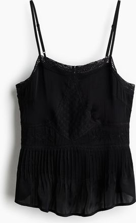 H&M Tr&auml;gertop aus Viskosesatin - Schwarz