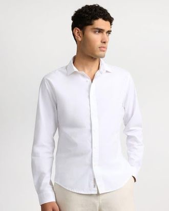 Onia Poplin Long Sleeve Button Down Shirt in White at Nordstrom, Size X-Large