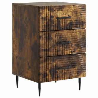 vidaXL Armario De Noche Con Caj&oacute;n Roble Ahumado 43 X 41 X 66,5 Cm Vidaxl