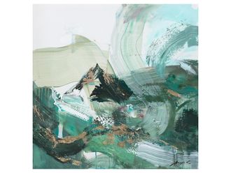 Schubiger M&ouml;bel Bild Schwungvolle Variationen in Gr&uuml;n