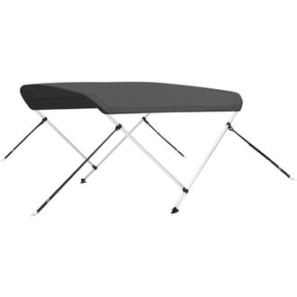 vidaXL Toldo Bimini De 2 Arcos Gris Antracita 150x120x110 Cm Vidaxl