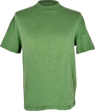 Lanvin Logo-Print T-Shirt in Green Cotton