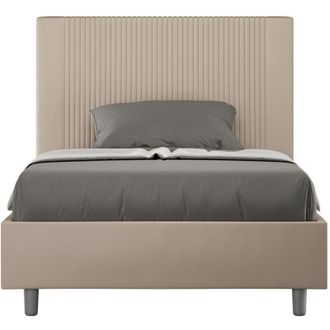 Les Tendances Les Tendances - Letto una piazza e mezza rivestito in Similpelle con cuscini xl - antea large - Dimensione Rete: 120x210 - Tipologia Letto: Con Rete