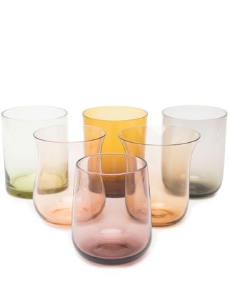 BITOSSI HOME Zes Assorted glazen - Oranje