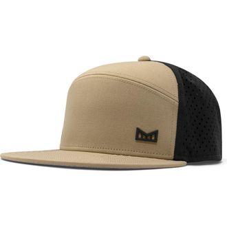 Melin Trenches Icon Hydro Performance Snapback Hat in Dark Khaki /Black at Nordstrom, Size Small