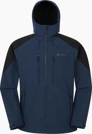 Mountain Warehouse Mens Mountain Warehouse Mens Radius Recycled Soft Shell Jacket - Blue - Size: Regular/34