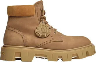 Moncler Moncler Peak City Nubuck & Suede Ankle Boots, Men, Beige, Size: 42,5