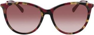 Longchamp 55mm Gradient Tea Cup Sunglasses in Red Havana at Nordstrom Rack