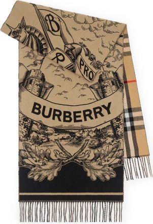 Burberry REVERSIBLE CASHMERE SCARF WITH EKD - Burberry - Woman