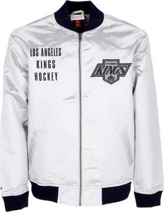 Mitchell & Ness NHL Team Bomberjack Lichtgewicht Satijn - Heren - Bomber jackets - Wit - L - Satijn - Jassen