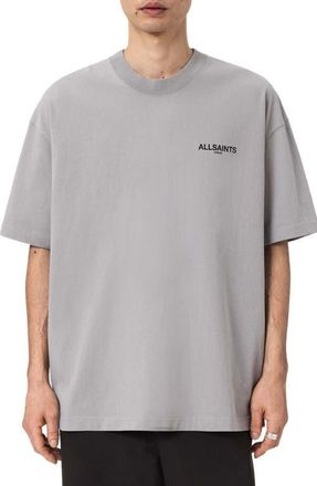 AllSaints Hallis Graphic T-Shirt in Pebble Grey at Nordstrom, Size Xx-Large