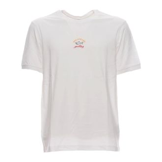 Paul & Shark Tops, Heren, Wit, M, Katoen, T-Shirt