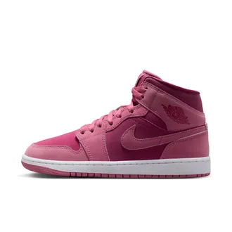 Nike Jordan Womens Air Jordan 1 Mid Shoes in Pink | BQ6472-603