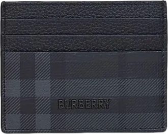 Burberry City Check Card Case Iron Grey 8127867