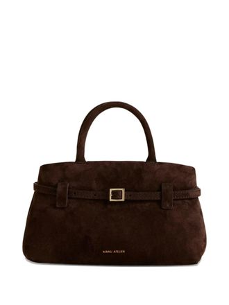 Manu Atelier Le Cambon 25 buckle-strap suede handbag - women - Suede - OS - Brown