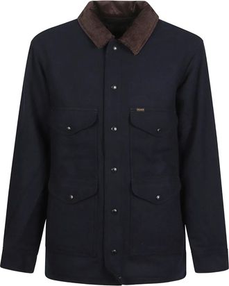 Filson Jack met ribfluwelen kraag - Blauw