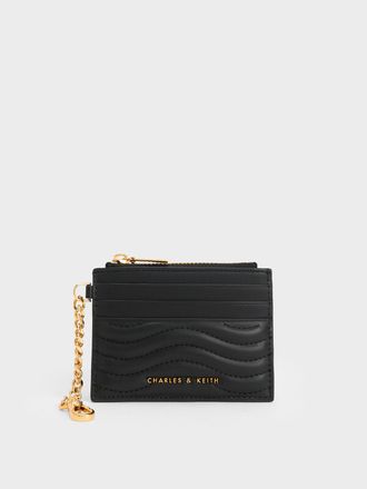 Charles & Keith Aubrielle Stitch-Trim Zip Card Holder