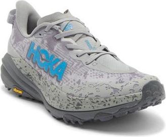 Hoka One One Speedgoat 6 Trail Running Shoe in Galactic Grey /Hoka Blue at Nordstrom Rack, Size 10.5