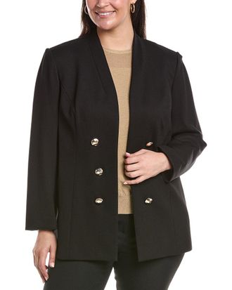 Anne Klein Plus Funnel Neck Jacket