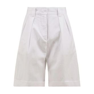 Aspesi Bermuda Shorts - Dames - Korte Broeken - Wit - M - Katoen - Korte Broeken