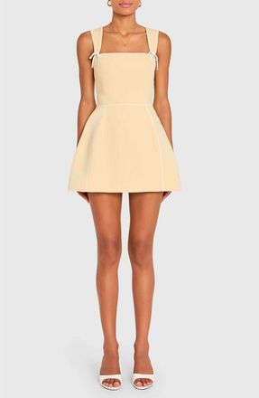 Amanda Uprichard Baylee Skirted Romper in Cornsilk/Ivory at Nordstrom, Size X-Large