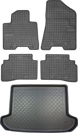 OEM Kia Sportage Iv Suv A Partir De 2018 Set - Alfombrillas De Goma Para Coche + Alfombrilla Para Maletero