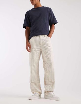 Levi's Workwear 568 - Pantaloni ampi bianchi con ginocchia doppiate-Bianco