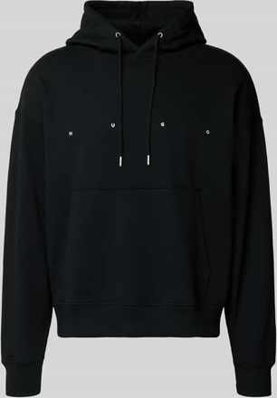 HUGO BOSS Relaxed Fit Hoodie aus reiner Baumwolle Modell DOLAND in Black, Gr&ouml;&szlig;e XXL