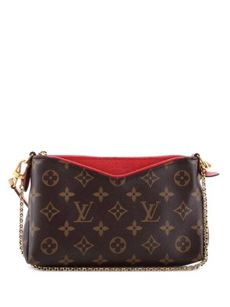 Louis Vuitton Pallas Monogram Canvas with Leather clutch bag - Marrone