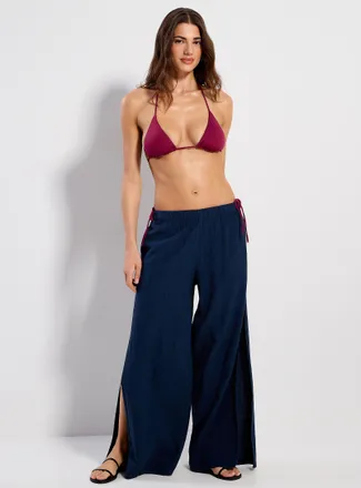 Simons Womens Wide-leg slit pant