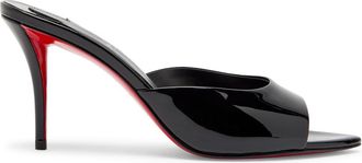 Christian Louboutin Miss Z 80 Patent Leather Mules - Black - 36 (IT36 / UK3)
