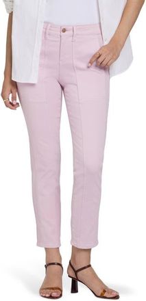 NYDJ Margot Seamed Crop Girlfriend Jeans in Light Lilac at Nordstrom, Size 12