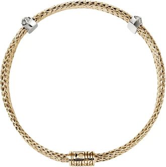 John Hardy 14kt geelgouden Icon Link armband met diamant