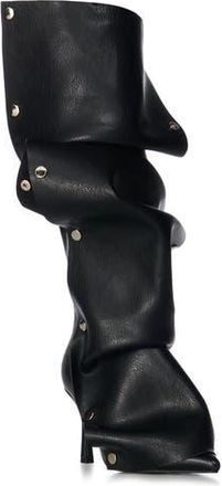 Azalea Wang Imogine Adjustable Snap Boot in Black at Nordstrom Rack, Size 6.5