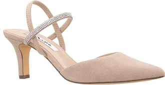 Nina Billie Slingback Pointed Toe Pump in Alamo Tan Glam Suede at Nordstrom, Size 5.5