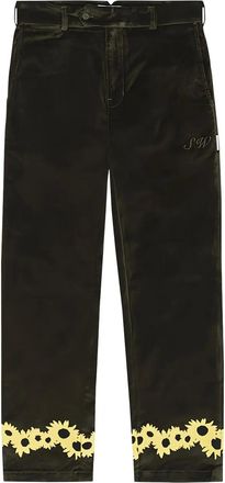 Saintwoods Pantaloni con dettaglio a fiori - Verde